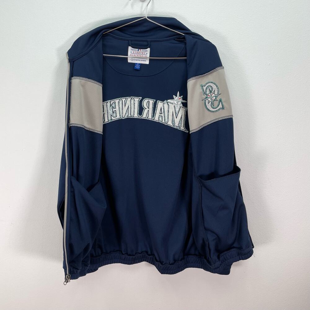 Mariners Baseball Lightweight Jacket Coat Blue Me… - image 7